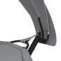 vidaXL Tumbona de jardín con dosel de acero y tela oxford gris