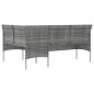 vidaXL Set de sofás en forma de L 5 pzas cojines ratán sintético gris vidaXL Set de sofás en forma de L 5 pzas cojines ratán sintético gris
