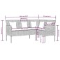 vidaXL Set de sofás en forma de L 5 pzas cojines ratán sintético gris vidaXL Set de sofás en forma de L 5 pzas cojines ratán sintético gris