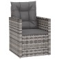 vidaXL Muebles de jardín con cojines 4 piezas ratán sintético gris vidaXL Muebles de jardín con cojines 4 piezas ratán sintético gris