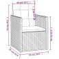 vidaXL Muebles de jardín con cojines 4 piezas ratán sintético gris vidaXL Muebles de jardín con cojines 4 piezas ratán sintético gris