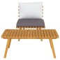 vidaXL Set muebles de jardín 2 pzas con cojines madera maciza acacia vidaXL Set muebles de jardín 2 pzas con cojines madera maciza acacia