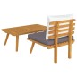 vidaXL Set muebles de jardín 2 pzas con cojines madera maciza acacia vidaXL Set muebles de jardín 2 pzas con cojines madera maciza acacia