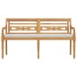 vidaXL Banco Batavia con cojín madera maciza de teca 150 cm vidaXL Banco Batavia con cojín madera maciza de teca 150 cm