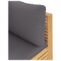 vidaXL Sofá esquina jardín con cojines gris oscuro madera maciza teca vidaXL Sofá esquina jardín con cojines gris oscuro madera maciza teca