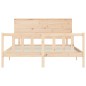 vidaXL Estructura de cama con cabecero madera maciza 160x200 cm