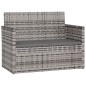 vidaXL Muebles de jardín con cojines 4 piezas ratán sintético gris vidaXL Muebles de jardín con cojines 4 piezas ratán sintético gris