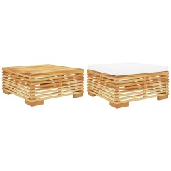 vidaXL Juego de muebles de jardín 2 piezas madera maciza de teca