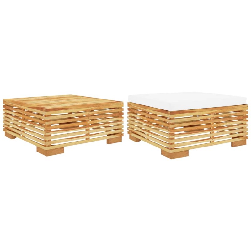 vidaXL Juego de muebles de jardín 2 piezas madera maciza de teca vidaXL Juego de muebles de jardín 2 piezas madera maciza de teca