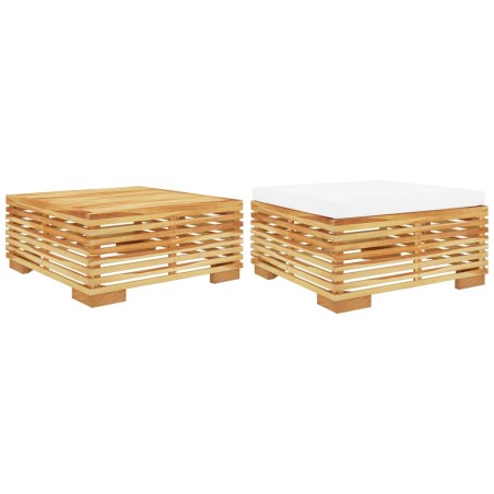 vidaXL Juego de muebles de jardín 2 piezas madera maciza de teca