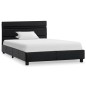 vidaXL Estructura de cama con LED cuero sintético negro 90x200 cm vidaXL Estructura de cama con LED cuero sintético negro 90x200 cm