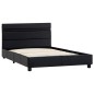 vidaXL Estructura de cama con LED cuero sintético negro 90x200 cm vidaXL Estructura de cama con LED cuero sintético negro 90x200 cm