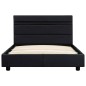 vidaXL Estructura de cama con LED cuero sintético negro 90x200 cm vidaXL Estructura de cama con LED cuero sintético negro 90x200 cm