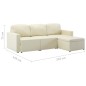 vidaXL Sofá cama modular de 3 plazas cuero sintético color crema vidaXL Sofá cama modular de 3 plazas cuero sintético color crema