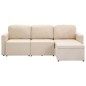 vidaXL Sofá cama modular de 3 plazas tela color crema vidaXL Sofá cama modular de 3 plazas tela color crema