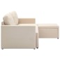 vidaXL Sofá cama modular de 3 plazas tela color crema vidaXL Sofá cama modular de 3 plazas tela color crema