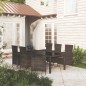 vidaXL Juego de comedor de jardín 7 piezas ratán sintético negro vidaXL Juego de comedor de jardín 7 piezas ratán sintético negro