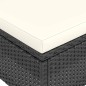 vidaXL Juego de silla de jardín y taburete 4 piezas ratán PE negro vidaXL Juego de silla de jardín y taburete 4 piezas ratán PE negro