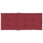 vidaXL Cojín silla de jardín respaldo alto 2 uds tela rojo 120x50x3 cm vidaXL Cojín silla de jardín respaldo alto 2 uds tela rojo 120x50x3 cm