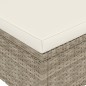vidaXL Juego de silla de jardín y taburete 4 piezas ratán PE beige vidaXL Juego de silla de jardín y taburete 4 piezas ratán PE beige