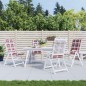 vidaXL Cojín silla jardín respaldo alto 4 uds cuadros rojo 120x50x3 cm vidaXL Cojín silla jardín respaldo alto 4 uds cuadros rojo 120x50x3 cm