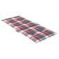 vidaXL Cojín silla jardín respaldo alto 4 uds cuadros rojo 120x50x3 cm vidaXL Cojín silla jardín respaldo alto 4 uds cuadros rojo 120x50x3 cm