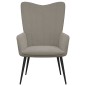 vidaXL Silla de relajación de terciopelo gris claro vidaXL Silla de relajación de terciopelo gris claro