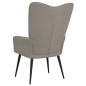 vidaXL Silla de relajación de terciopelo gris claro vidaXL Silla de relajación de terciopelo gris claro