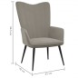 vidaXL Silla de relajación de terciopelo gris claro vidaXL Silla de relajación de terciopelo gris claro
