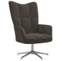 vidaXL Sillón de relax de terciopelo gris oscuro