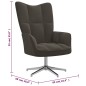 vidaXL Sillón de relax de terciopelo gris oscuro