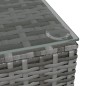vidaXL Set de muebles de jardín 4 pzas y cojines ratán sintético gris vidaXL Set de muebles de jardín 4 pzas y cojines ratán sintético gris