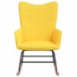 vidaXL Silla mecedora de tela amarillo mostaza vidaXL Silla mecedora de tela amarillo mostaza