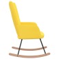vidaXL Silla mecedora de tela amarillo mostaza vidaXL Silla mecedora de tela amarillo mostaza