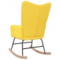 vidaXL Silla mecedora de tela amarillo mostaza vidaXL Silla mecedora de tela amarillo mostaza