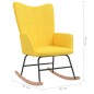 vidaXL Silla mecedora de tela amarillo mostaza vidaXL Silla mecedora de tela amarillo mostaza