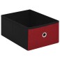 vidaXL Banco almacenaje plegable lino sintético rojo tinto 76x38x38 cm vidaXL Banco almacenaje plegable lino sintético rojo tinto 76x38x38 cm