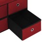 vidaXL Banco almacenaje plegable lino sintético rojo tinto 76x38x38 cm vidaXL Banco almacenaje plegable lino sintético rojo tinto 76x38x38 cm