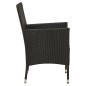 vidaXL Set comedor de jardín 9 piezas y cojines ratán sintético negro vidaXL Set comedor de jardín 9 piezas y cojines ratán sintético negro