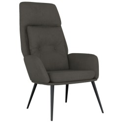 vidaXL Sillón de relax de piel de ante sintética gris oscuro