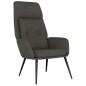 vidaXL Sillón de relax de piel de ante sintética gris oscuro