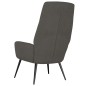 vidaXL Sillón de relax de piel de ante sintética gris oscuro