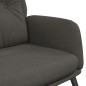 vidaXL Sillón de relax de piel de ante sintética gris oscuro