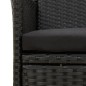 vidaXL Set comedor de jardín 9 piezas y cojines ratán sintético negro vidaXL Set comedor de jardín 9 piezas y cojines ratán sintético negro