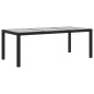 vidaXL Set comedor de jardín 9 piezas y cojines ratán sintético negro vidaXL Set comedor de jardín 9 piezas y cojines ratán sintético negro