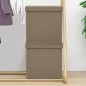 vidaXL Taburetes de almacenaje plegables 2 uds capuchino PVC vidaXL Taburetes de almacenaje plegables 2 uds capuchino PVC