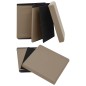 vidaXL Taburetes de almacenaje plegables 2 uds capuchino PVC vidaXL Taburetes de almacenaje plegables 2 uds capuchino PVC