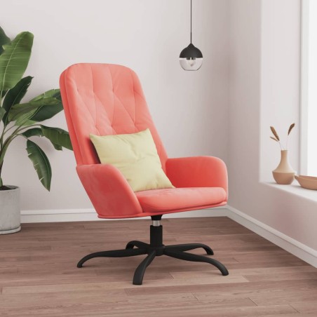 vidaXL Sillón de relax de terciopelo rosa