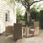 vidaXL Set de comedor de jardín 5 pzas y cojines ratán sintético beige vidaXL Set de comedor de jardín 5 pzas y cojines ratán sintético beige