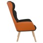 vidaXL Sillón de relax de tela y PVC negro vidaXL Sillón de relax de tela y PVC negro